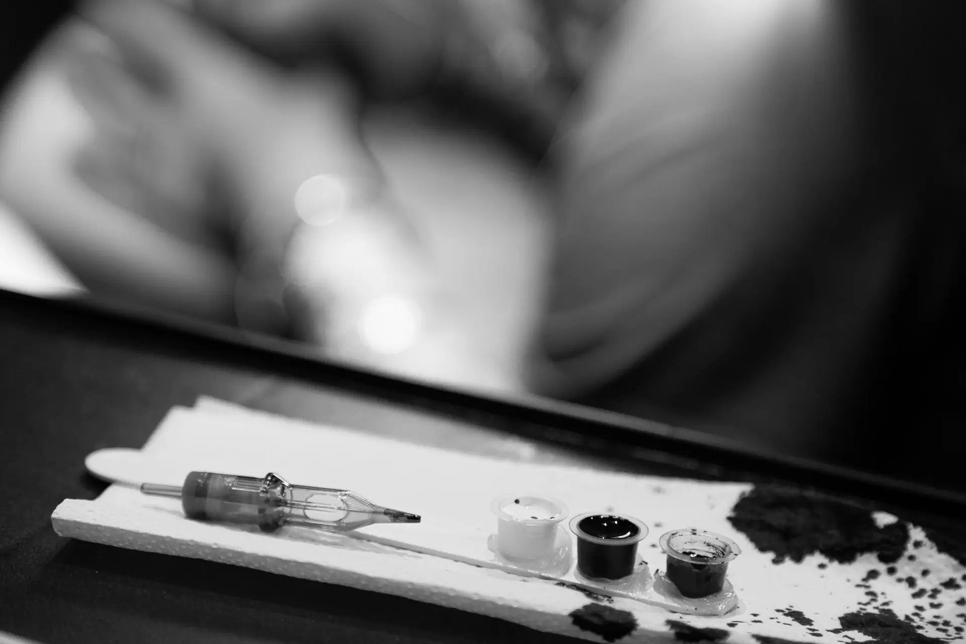 Mon matériel matériel stérile dans le shop tattoo chez l