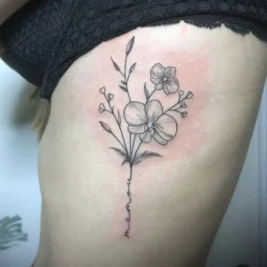tatouage floral maman