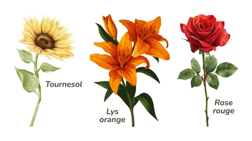 tatouage signe astrologique fleur lion