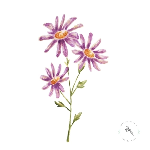 tatouage fleur signe astrologique bélier